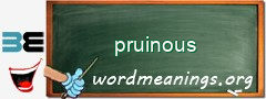 WordMeaning blackboard for pruinous